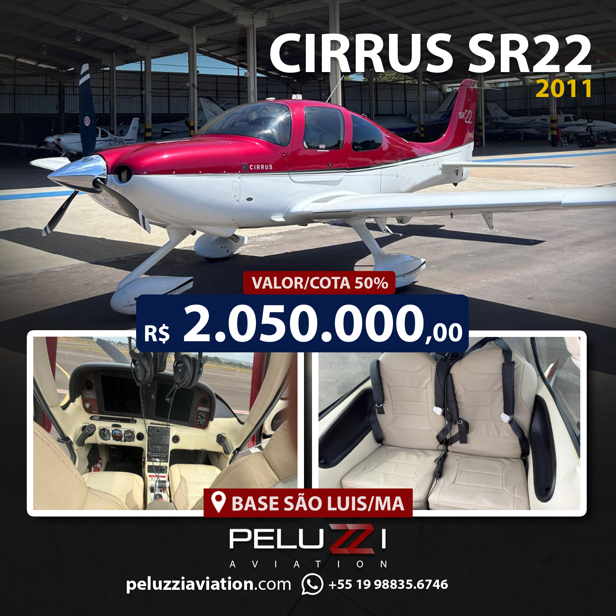 CIRRUS SR22 - 2011 - COTA 50%